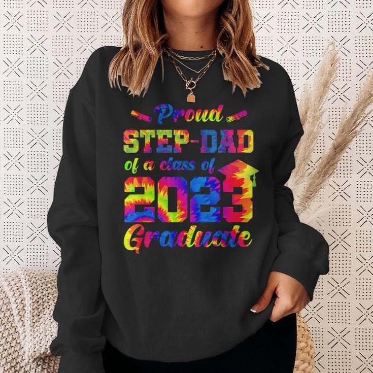 Proud Stepdad Of A Class Of 2023 Graduate Senior Tie Dye Sweatshirt Gifts for Her