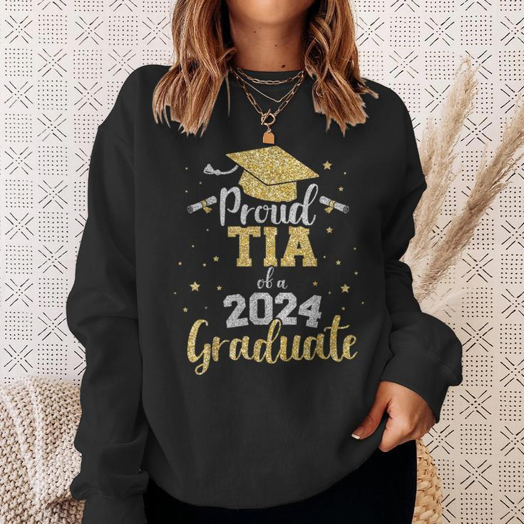 Proud Tia Of A Class Of 2024 Graduate Senior Graduation Sweatshirt Gifts for Her