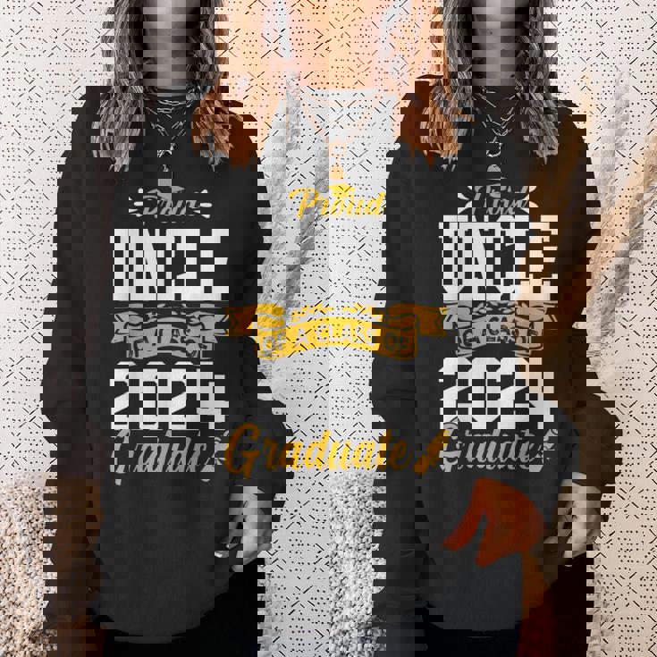 Proud Uncle Of A Class Of 2024 Graduate Senior Graduation Sweatshirt Gifts for Her