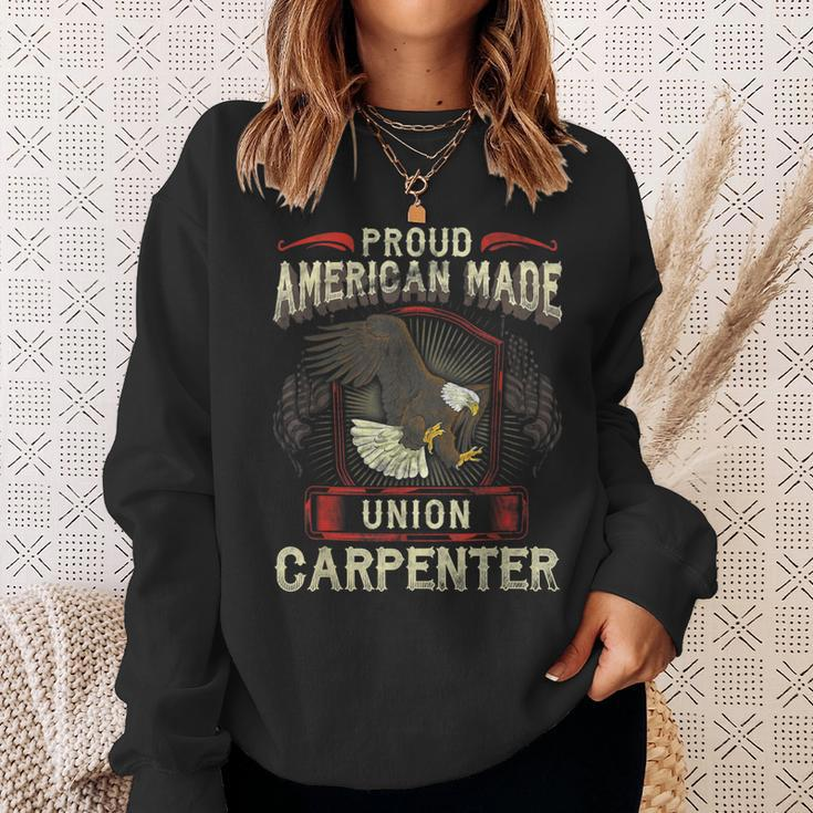Proud Union Master Carpenter Worker Eagle American Sweatshirt Gifts for Her