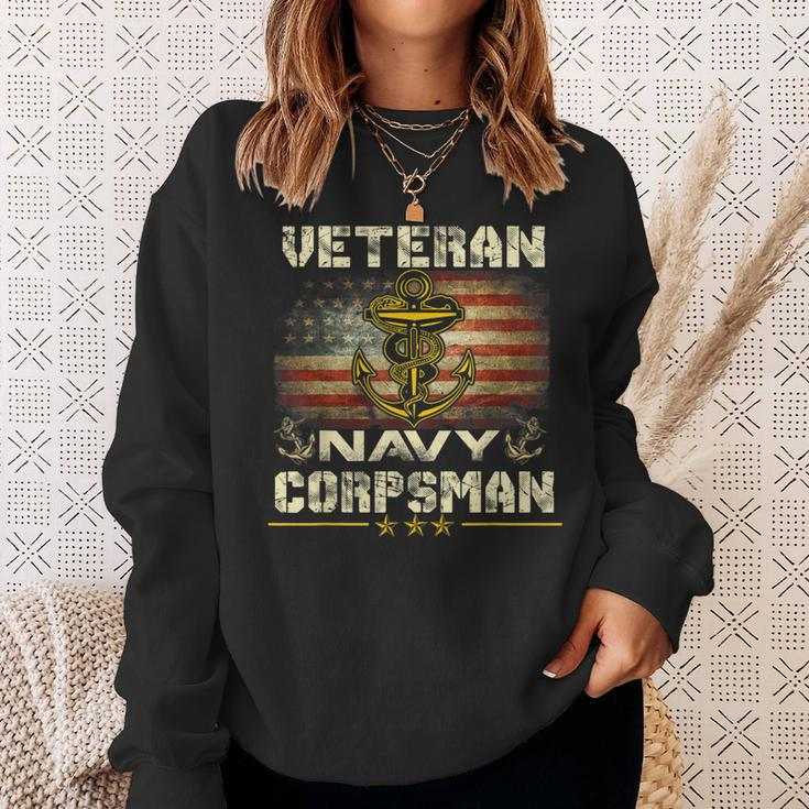 Proud Veteran Navy Corpsman For Men Sweatshirt Gifts for Her