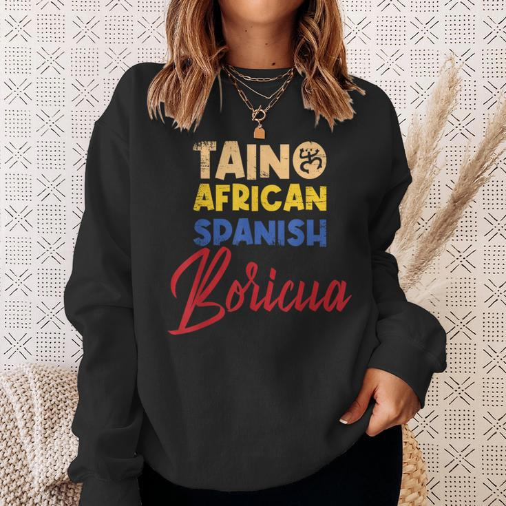 Puerto Rican Roots Boricua Taino African Spanish Puerto Rico Sweatshirt Gifts for Her