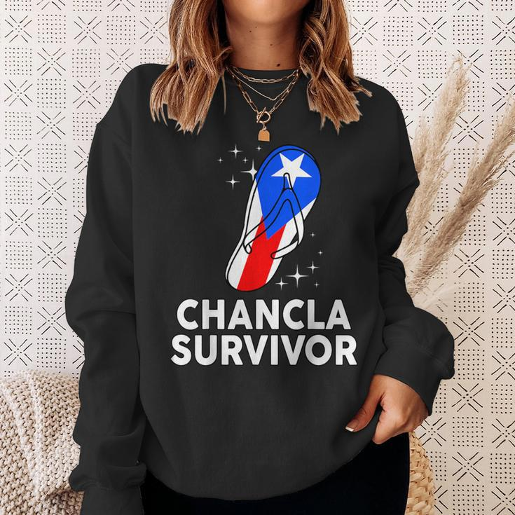 Puerto Rico Hispanic Heritage Month Chancla Survivor Rican Sweatshirt Gifts for Her
