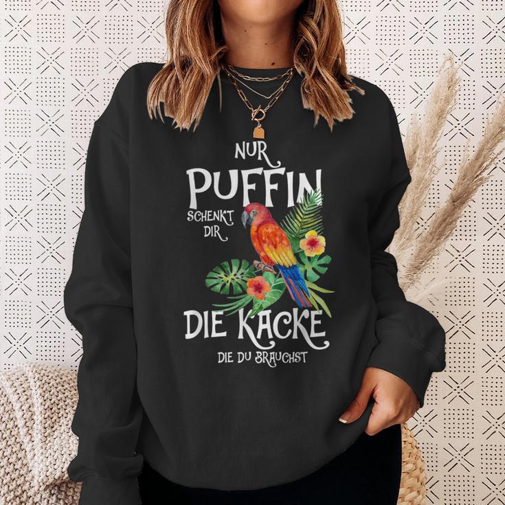 Only Puffin Schenkt Dir Die Kacke Die Du Brauchst Tropical Sweatshirt Geschenke für Sie