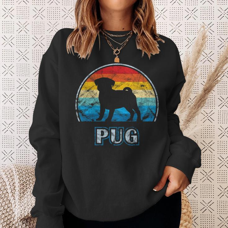 Pug Vintage Dog Sweatshirt Gifts for Her