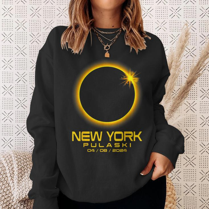 Pulaski New York Ny Total Solar Eclipse 2024 Sweatshirt Gifts for Her