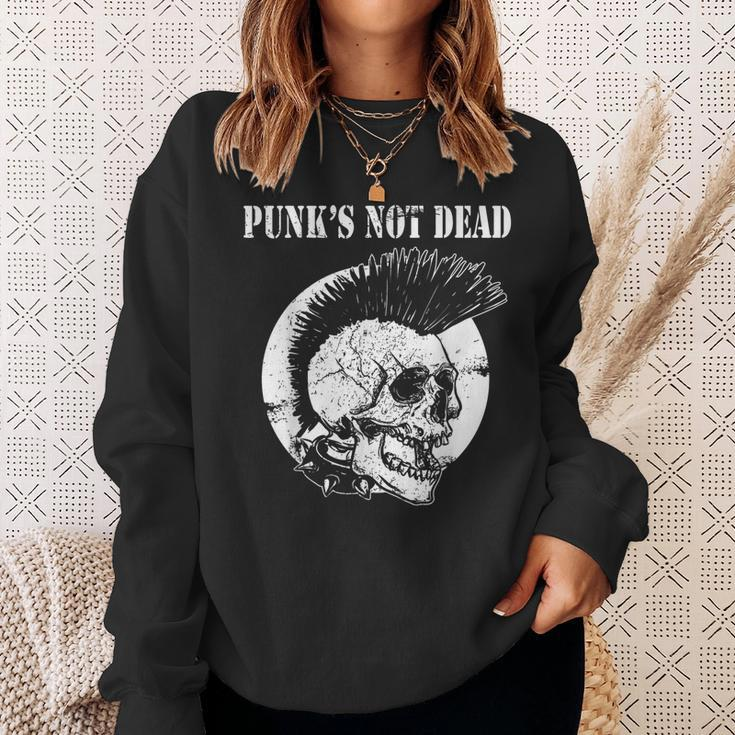 Punk's Not Dead Punker Punk Rock Concert Skull S Sweatshirt Geschenke für Sie