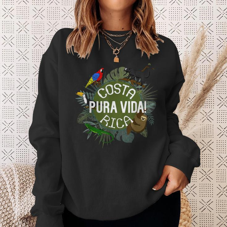 Pura Vida Costa Rica Party Animals Blue Sweatshirt Geschenke für Sie