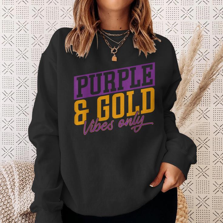 Purple And Gold Vibes Sweatshirt Gifts for Her