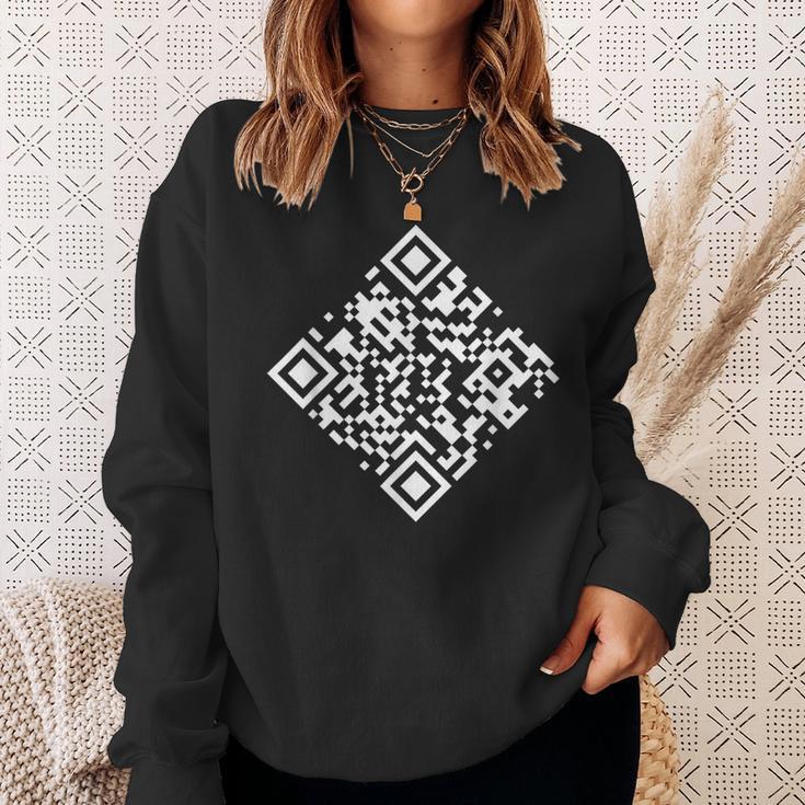 Qr-Code Einer Von Uns Beiden Ist Klüger Als Du Sweatshirt Geschenke für Sie