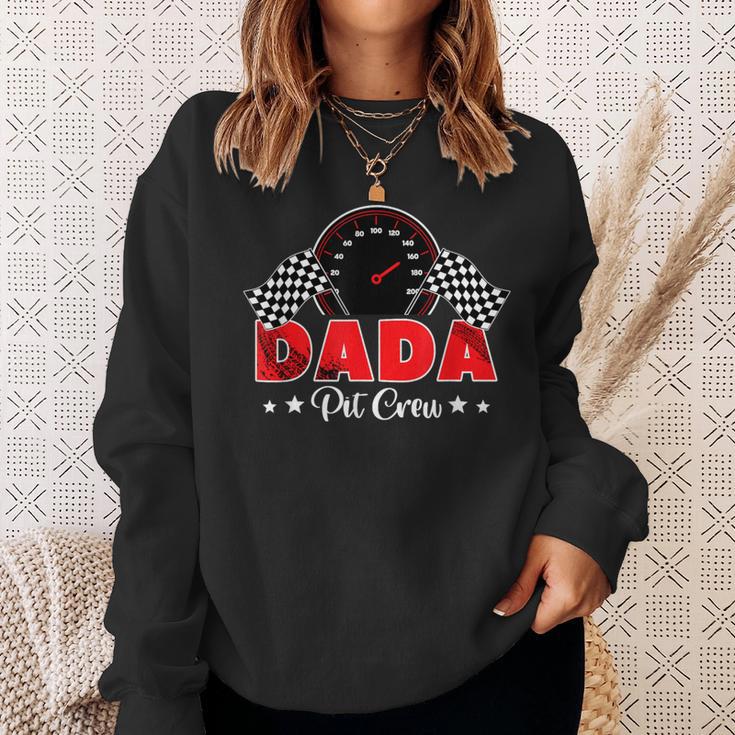 Race Car Racing Family Dada Pit Crew Birthday Party Sweatshirt Gifts for Her