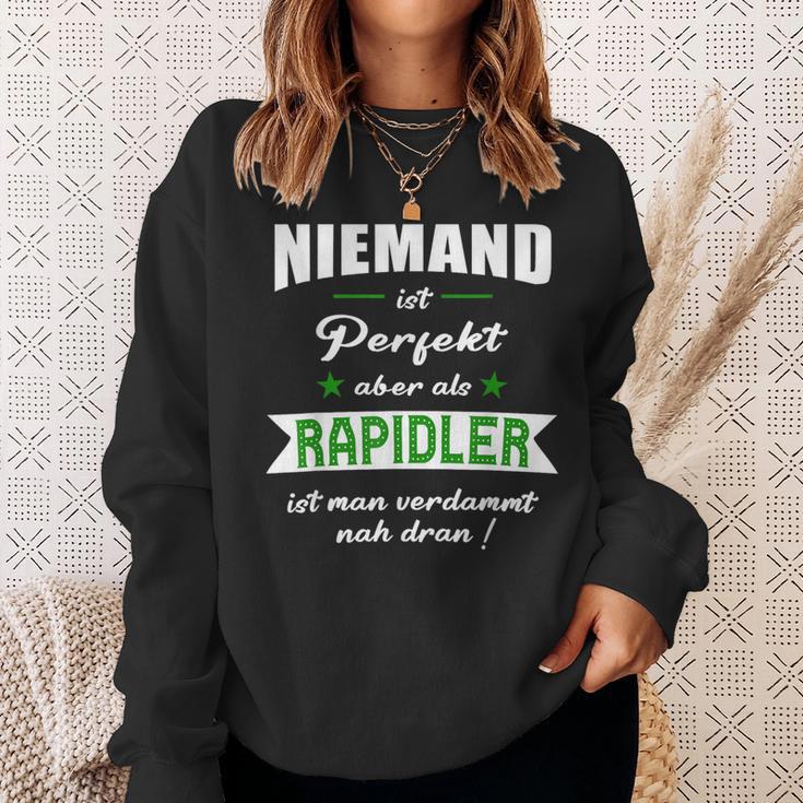 Rapidler Fußball Wien Niemand Ist Perfekt Rap Sweatshirt Geschenke für Sie