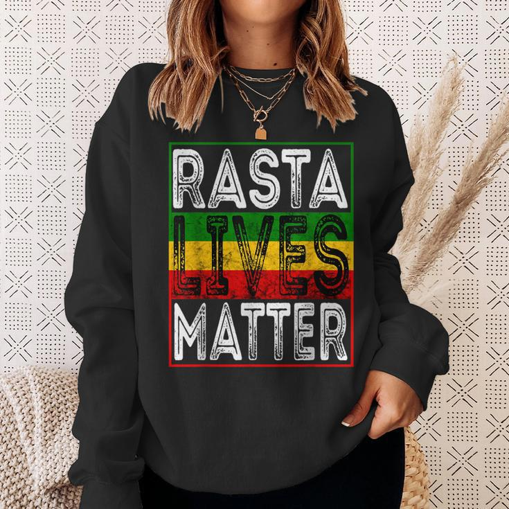 Rasta Lives Matter Reggae Music Rastafari Lover Dreadlock Sweatshirt Gifts for Her