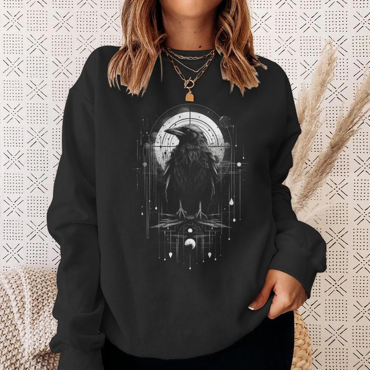 Raven Crow Dark Bird Witchcraft Omens Midnight Sweatshirt Gifts for Her