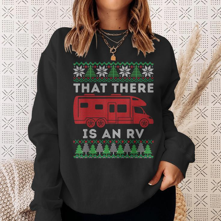 That There Is An Rv Ugly Christmas Camping Holiday Camper Sweatshirt Gifts for Her