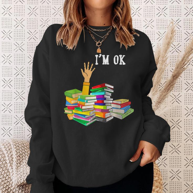Reading Book Lovers I'm Ok National Book Lovers Day Sweatshirt Gifts for Her