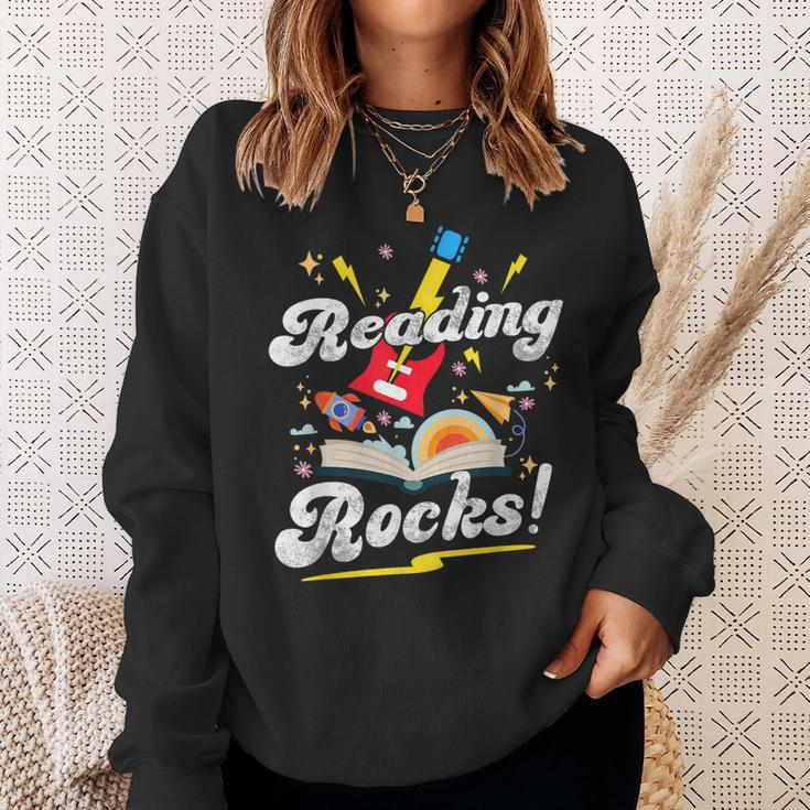 Reading Rocks Quotes For National Reading Month 2024 Sweatshirt Gifts for Her
