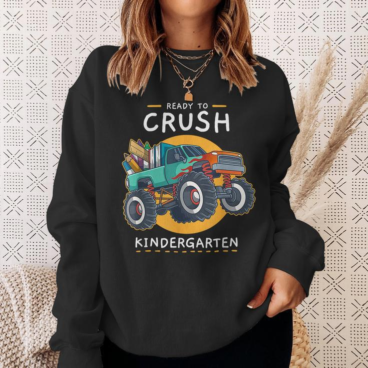 Ready To Crush Kindergarten Back To School Monster Truck Sweatshirt Gifts for Her