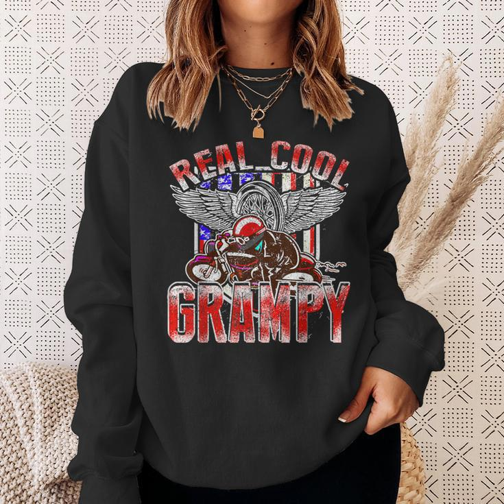 Real Cool Grampy Biker Racing For Fathers Day Sweatshirt Gifts for Her