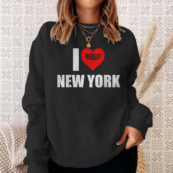 I Really Heart Love Ny Love New York Sweatshirt Gifts for Her