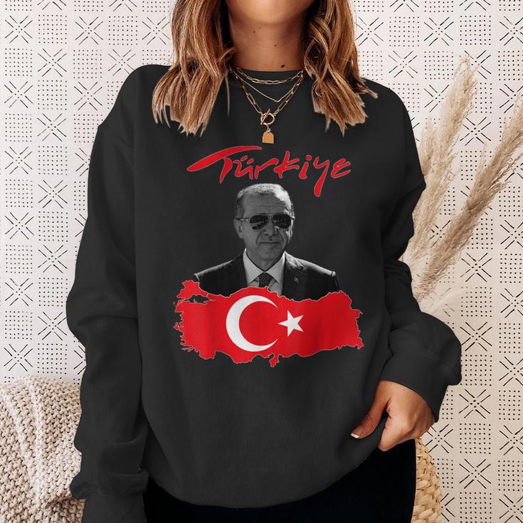 Recep Tayyip Erdogan Türkiye Flag Sweatshirt Geschenke für Sie