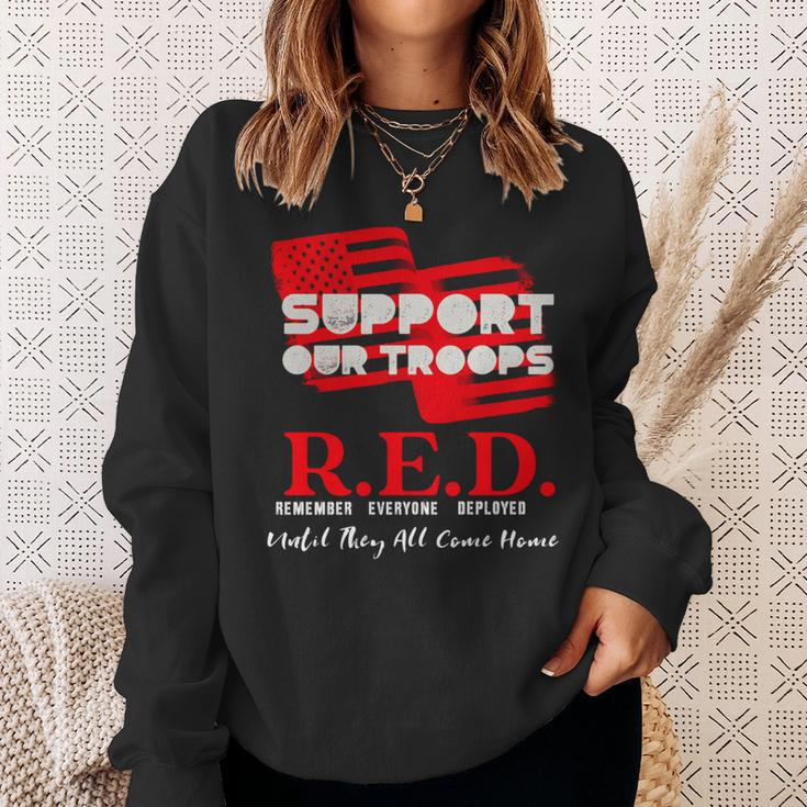 Red Friday Military On Friday We Wear Red Support Our Troops Sweatshirt Gifts for Her