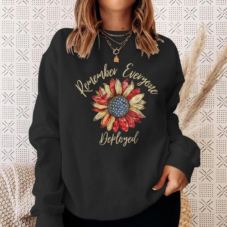 Red Friday Remember Everyone Deployed Army Military Sweatshirt Gifts for Her