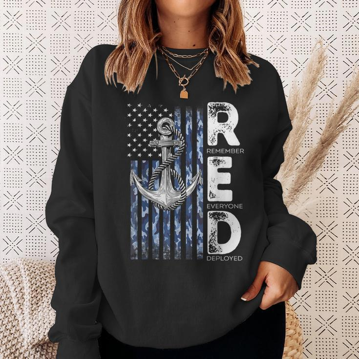Red Friday Veterans Day Us Navy Support All Us Veterans Sweatshirt Gifts for Her
