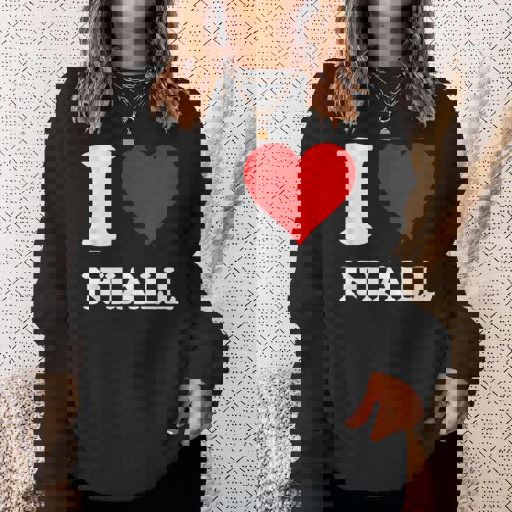 Red Heart I Love Niall Sweatshirt Gifts for Her
