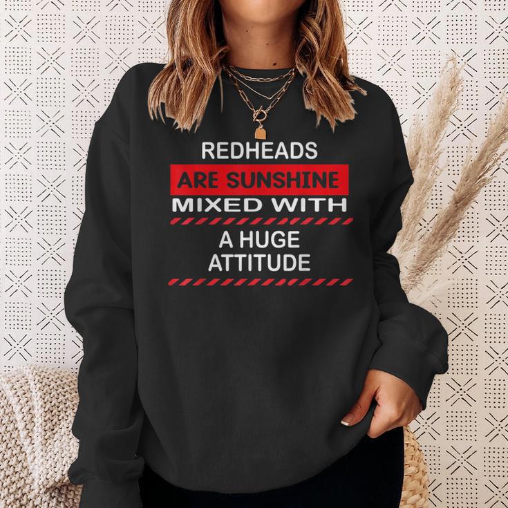 Redheads Are Sunshine Mixed With A Huge Attitude Ginger Hair Sweatshirt Gifts for Her