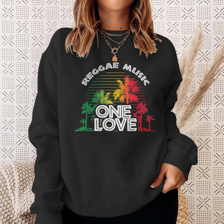 Reggae Music One Love Vintage Sunset Sweatshirt Gifts for Her