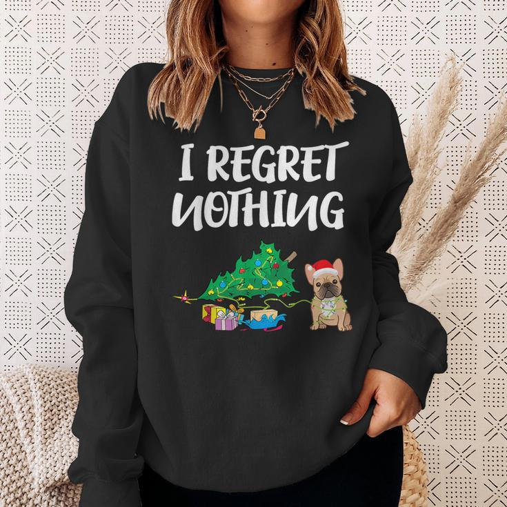 I Regret Nothing Frenchie Christmas French Bulldog Sweatshirt Gifts for Her