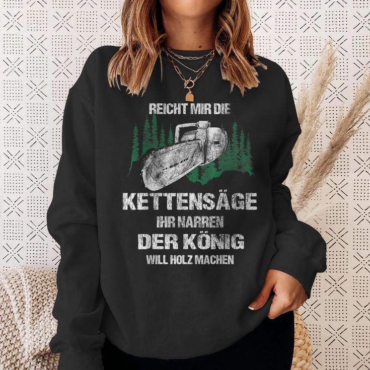 Reicht Mir Die Kettensaw Ihr Jester Woodcutter Sweatshirt Geschenke für Sie