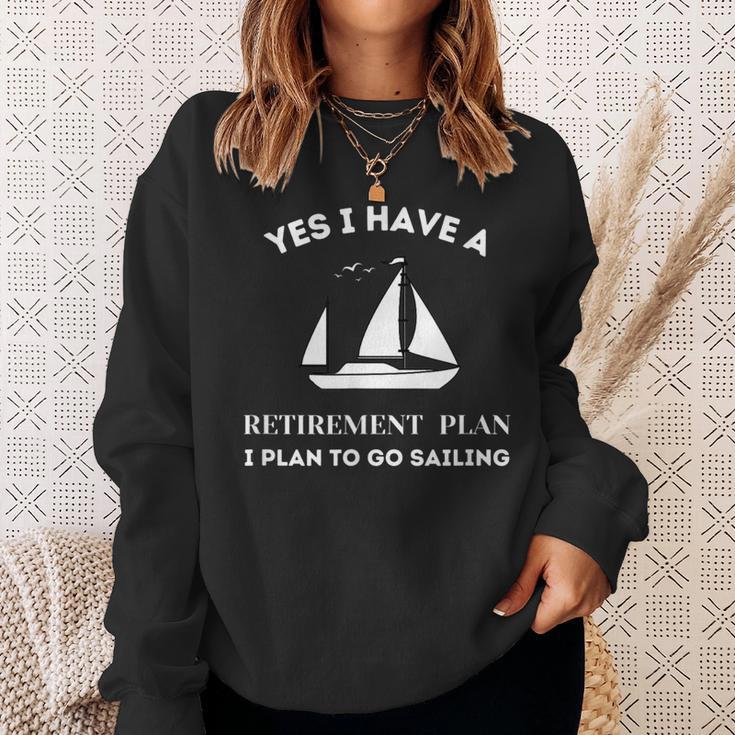 Rente Rentner Segler Segeln Kapitän Segelboot Sweatshirt Geschenke für Sie