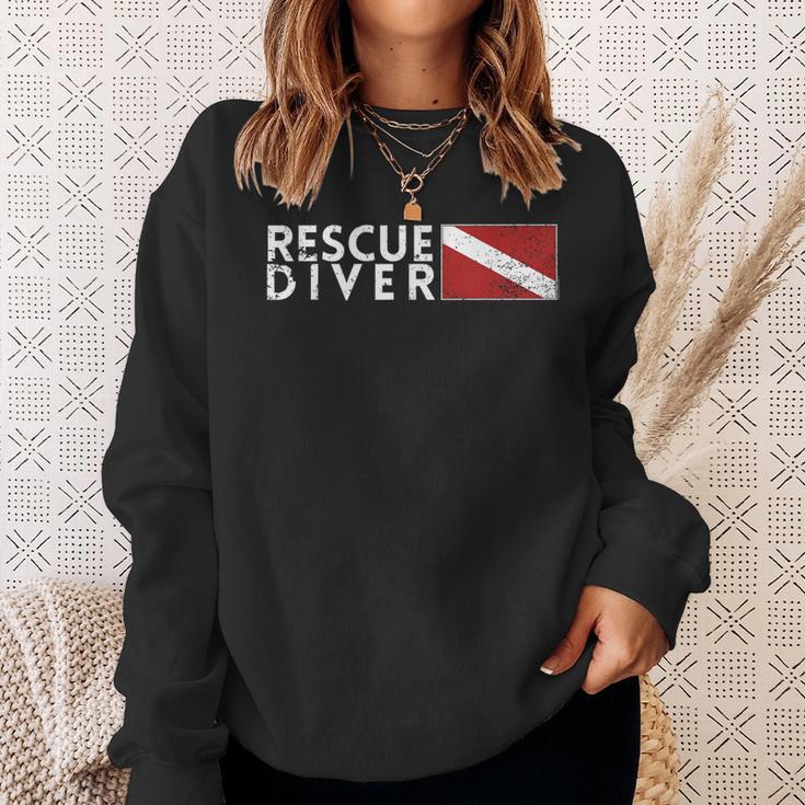 Rescue Diver Flag Search Rescue Diver Scuba Sweatshirt Geschenke für Sie