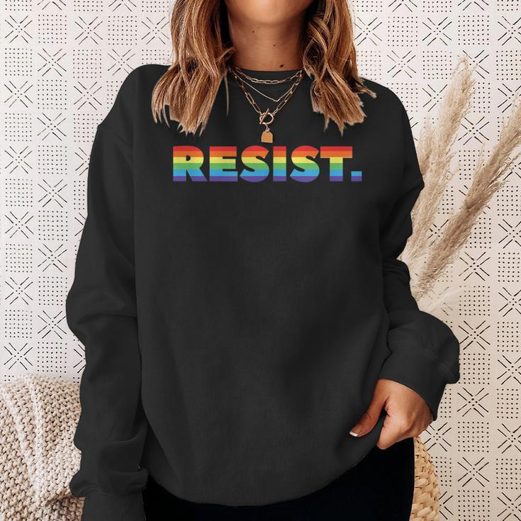 Resist Fight Hate & Support Lgbt Equality For All Sweatshirt Gifts for Her