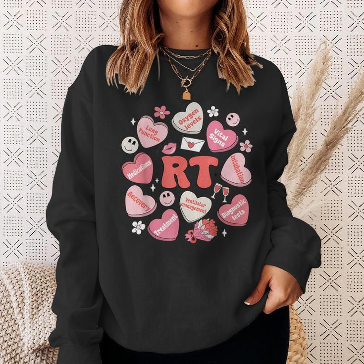 Respiratory Therapy Rt Valentine's Day Candy Heart Sweatshirt Gifts for Her