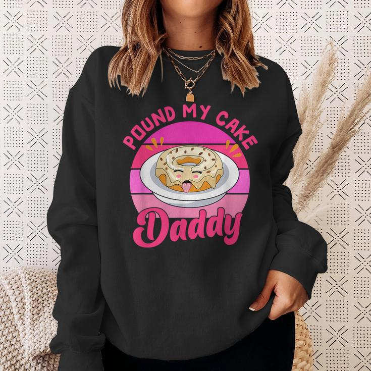 Retro 60S 70S Pound My Cake Daddy Adult Humor Father's Day Sweatshirt Gifts for Her