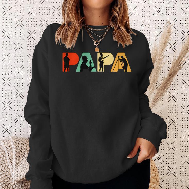 Retro-Bauingenieur Papa Stolzer Bauingenieur Papa Sweatshirt Geschenke für Sie