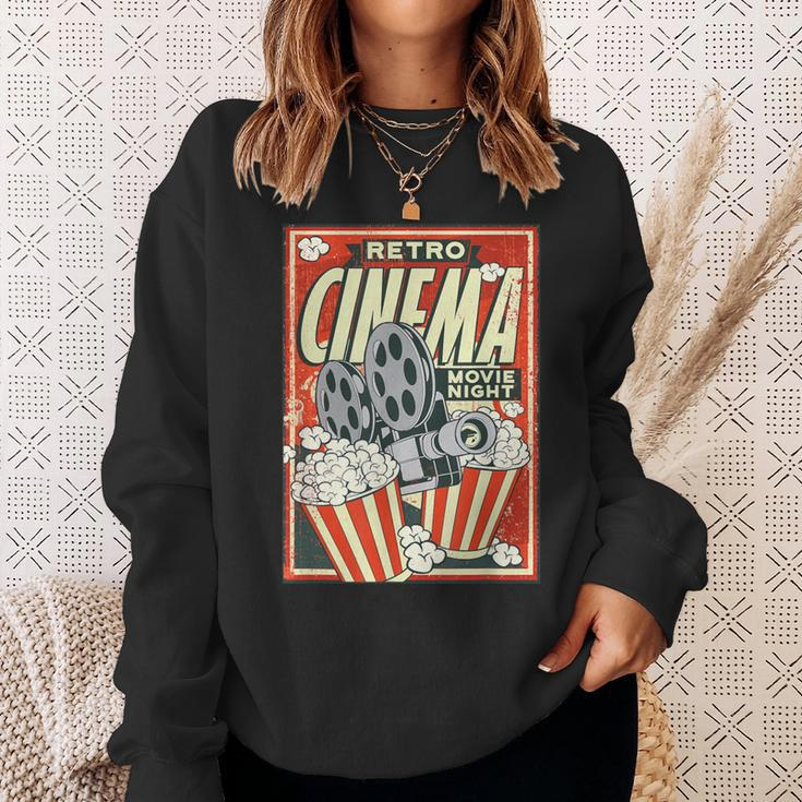 Retro Cinema Poster Popcorn Camera Film Sweatshirt Geschenke für Sie