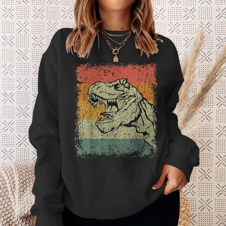 Retro Dinosaur Vintage T-Rex Sweatshirt Gifts for Her