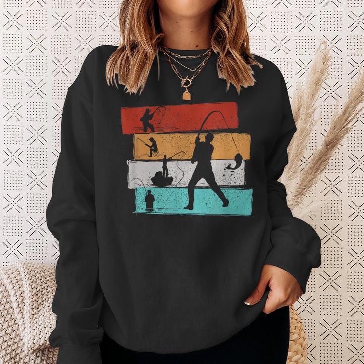 Retro Fishing For Angler Sweatshirt Geschenke für Sie