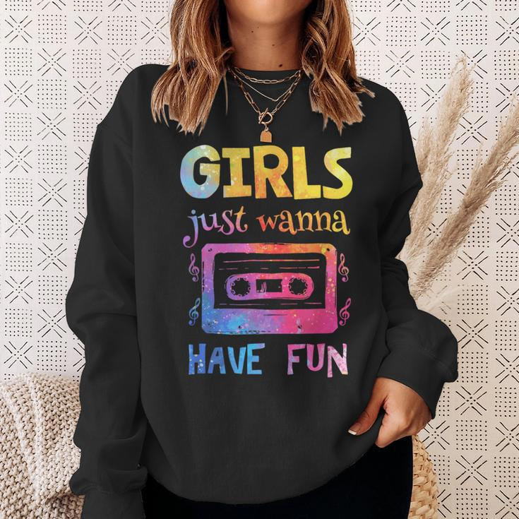 Retro Girls Just Wanna Have Fun Nostalgia 1980S 80'S Sweatshirt Gifts for Her