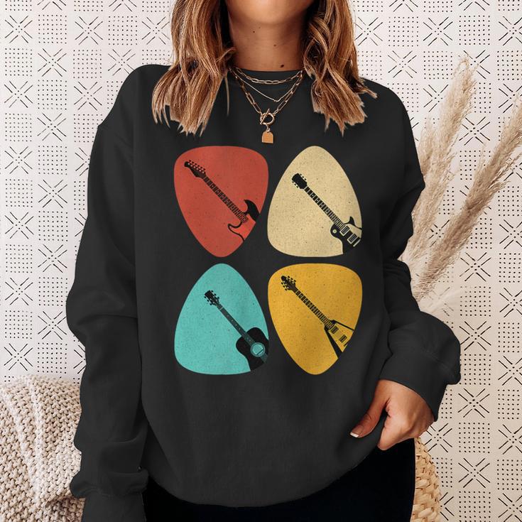 Retro Guitarist Vintage Musician Sweatshirt Gifts for Her