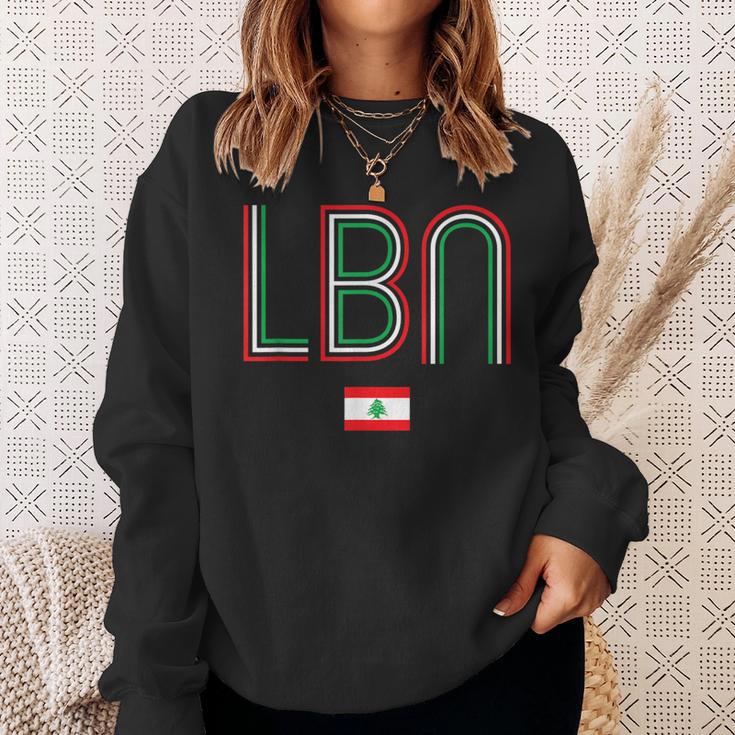 Retro Lebanon Flag Lebanese Pride Vintage Lebanon Sweatshirt Gifts for Her