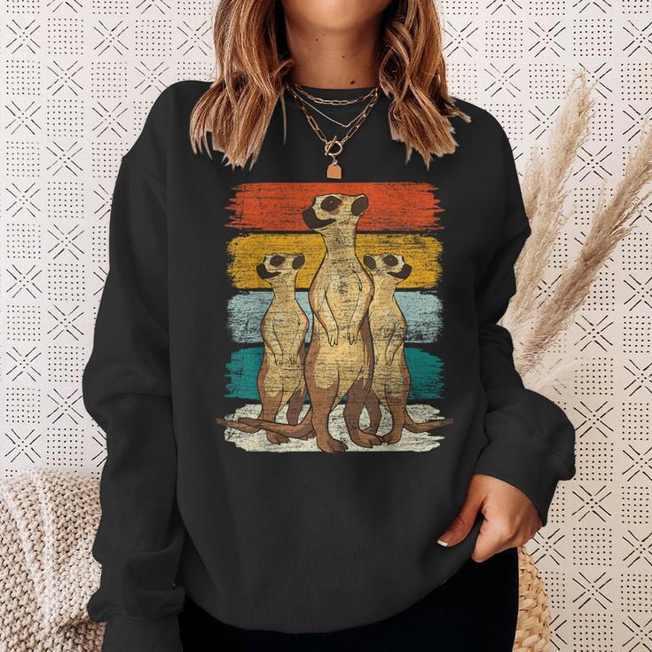 Retro Meerkat Sweatshirt Geschenke für Sie