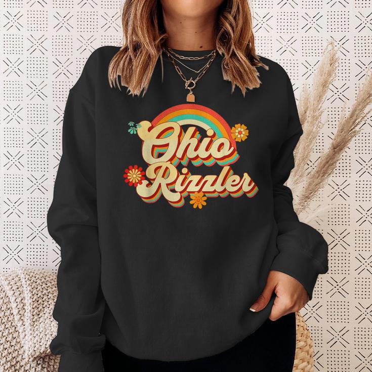 Retro Ohio Rizzler Ohio Rizz Ironic Meme Quote Sweatshirt Gifts for Her