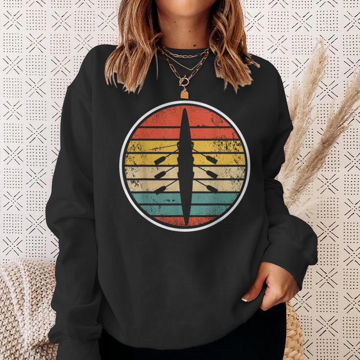 Retro Ruderer Ruderboot Achter Vierer Vintage Rudern Sweatshirt Geschenke für Sie