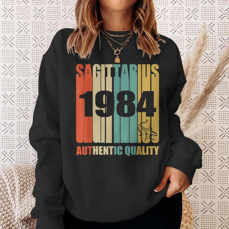 Retro Sagittarius 1984 Vintage 34Th Birthday Sweatshirt Gifts for Her