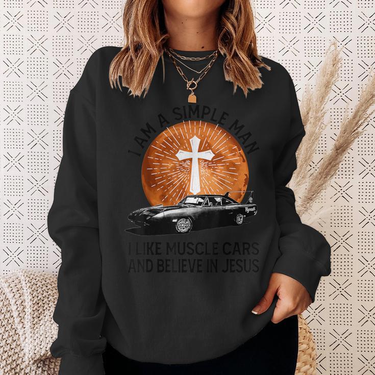 Retro I Am A Simple Man For Muscle Car Lovers Sweatshirt Gifts for Her